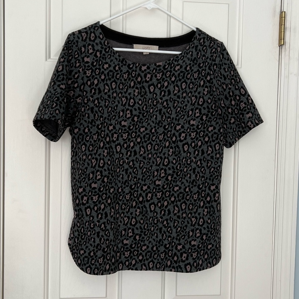 Loft leopard print shirt size S
